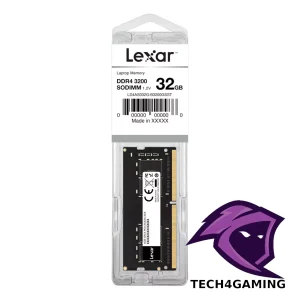 Memoria RAM Lexar DDR4 32GB 3200MHz para Computadora Portátil | Alta Velocidad y Rendimiento